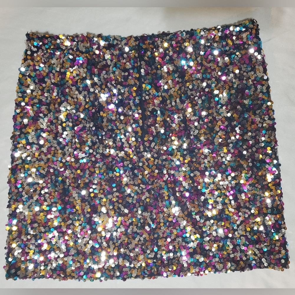 SHEIN SEQUIN BODYCON MINI SKIRT 3X